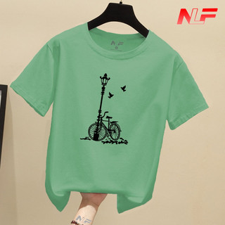 Áo Thun Nữ Tay Ngắn Form Rộng Xe Đạp Cô Đơn AT-091 - Trending Xu Hướng - NLF Unisex Fashion