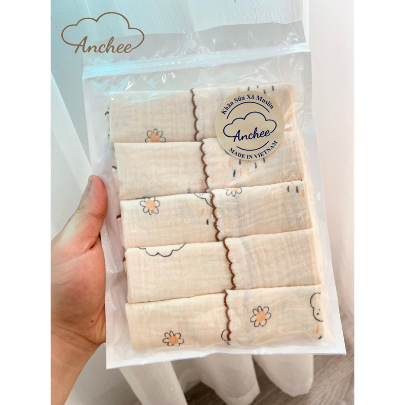 ✅Khăn sữa xô Muslin Anchee