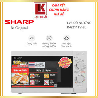 Lò vi sóng có nướng Sharp R-G211TV (BK / SL) 21 lít - Hàng chính hãng - Bảo hành 12 tháng