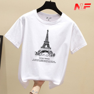 Áo Thun Nữ Tay Ngắn Form Rộng Tháp Paris Nhỏ AT-096 - Dễ Phối Trang Phục - Trending Xu Hướng - NLF Unisex Fashion
