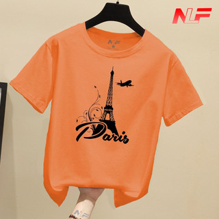 Áo Thun Nữ Tay Ngắn Form Rộng Tháp Eiffel Máy Bay AT-097 - Trending Xu Hướng - Phù Hợp Mọi Vóc Dáng - NLF Unisex Fashion