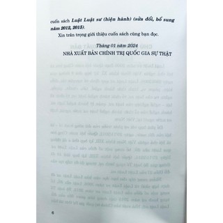 Sách - Luật Luật Sư (Hiện Hành) (sửa đổi, bổ sung năm 2012, 2015)