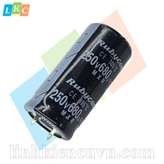 Tụ 680uf 250v 22*45mm chân cứng