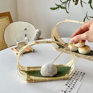 Khay tre, đĩa tre, giỏ tre tự nhiên trang tri decor, chụp ảnh