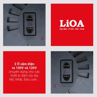 Biến Áp Đổi Nguồn LIOA (Nguồn Vào 220V / Nguồn Ra 100-120V) 200/400/600VA