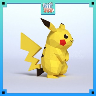 Mô hình giấy Anime Game Pokemon Pikachu Polygon ver 2