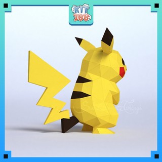 Mô hình giấy Anime Game Pokemon Pikachu Polygon ver 2
