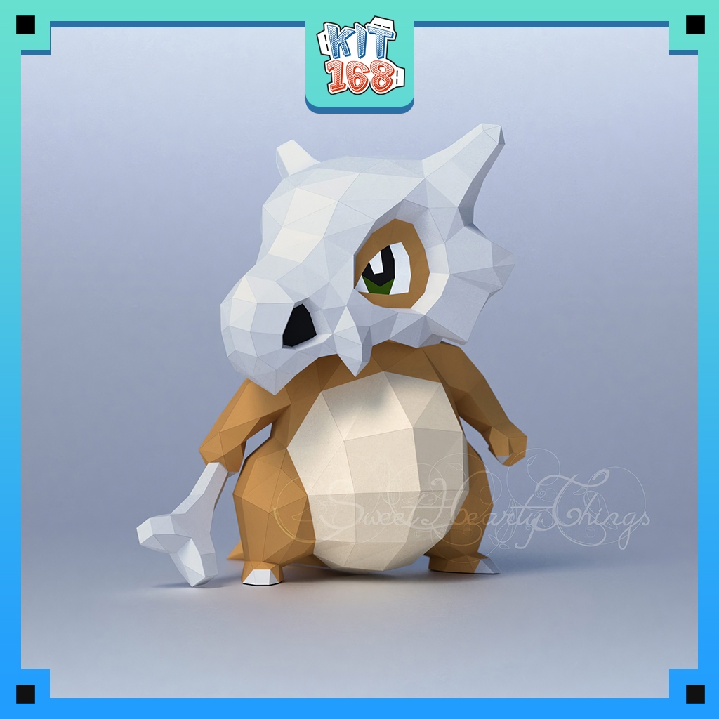 Mô hình giấy Anime Game Pokemon Cubone Polygon