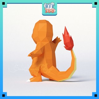 Mô hình giấy Anime Game Pokemon Charmander Polygon