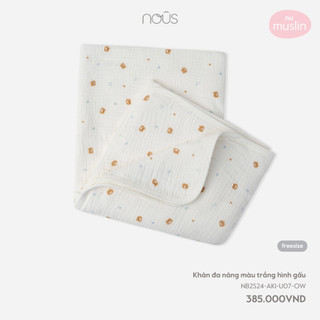 Khăn da năng Nous cho bé Nous nhiều họa tiết chất Liệu Nu Muslin mềm mại, thoáng khí