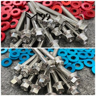  Bộ ốc lốc máy mẫu Thái inox 304 tặng kèm full long đền lốc gắn cho nhiều dòng xe  xem phân loại  