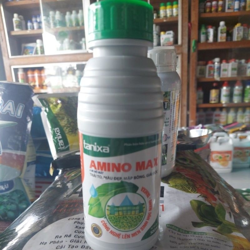 phân bón hữu cơ vi lượng Amino Max chai 500ml trái to màu đẹp mập bông