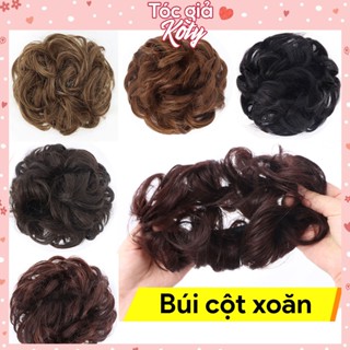 Tóc giả búi cột xoăn Koty, tóc búi giả buộc xoăn trung niên dễ dàng sử dụng TG7