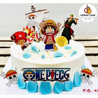 Mẫu Onepiece - Que Giấy cắm trang trí Bánh kem, Topper trang trí Bánh Sinh nhật, Sự Kiện (phụ kiện Hoàng Long)