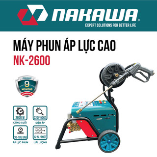 Máy rửa xe Nakawa Nk2600 công suất 2600W motor 100% thiết kế dạng máy cao áp mini