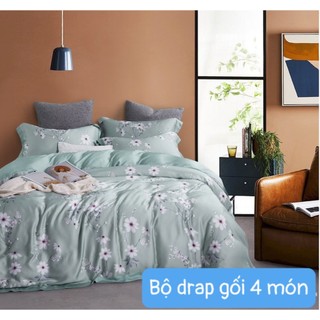 Bộ drap gối Tencel hoặc 1 drap lẻ /vải nhập Hàn Quốc đỉnh cao mát , mềm mại