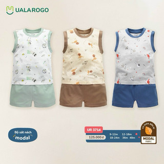 Ualarogo - Ba lỗ Ualarogo vải petit mềm mát cho bé trai/bé gái