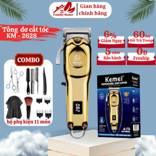 Tông đơ cắt tóc Kemei KM-2628/ 1998 chuyên nghiệp hợp kim nhôm cao cấp pin lithium 2000mAh