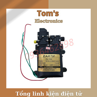 Bơm đôi, bơm đơn tăng áp EARTH 12v áp suất cao, nguồn adapter 12v-5a, chiết áp điều chỉnh tốc độ