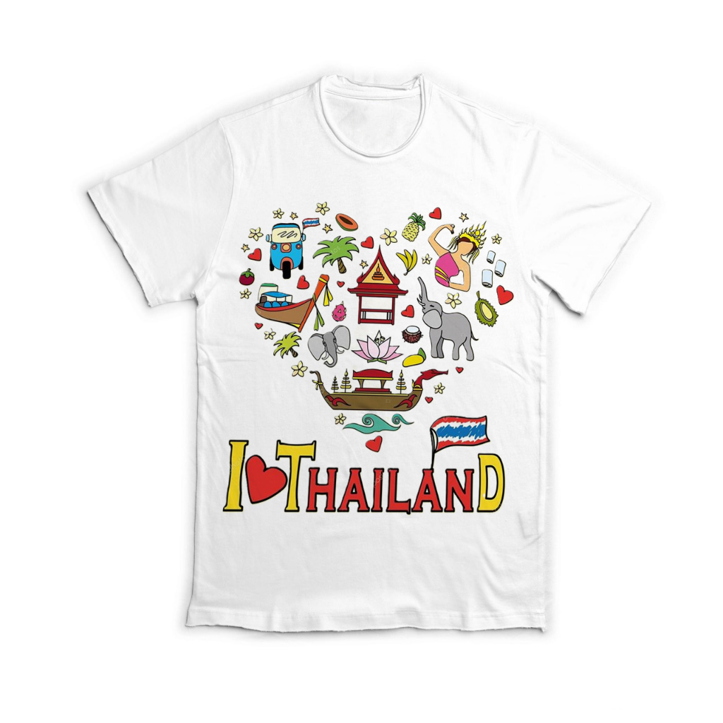Áo Thun Unisex Du lich I LoVe ThaiLand