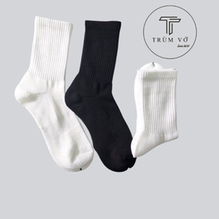 [CAO] TẤT/VỚ MUJI trơn cổ CAO cho dân VĂN PHÒNG , GYM chất cotton thấm hút , khử mùi , có giãn tốt