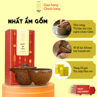 Bộ ấm trà độc ẩm gốm men nhật cao cấp sachs tea 1773
