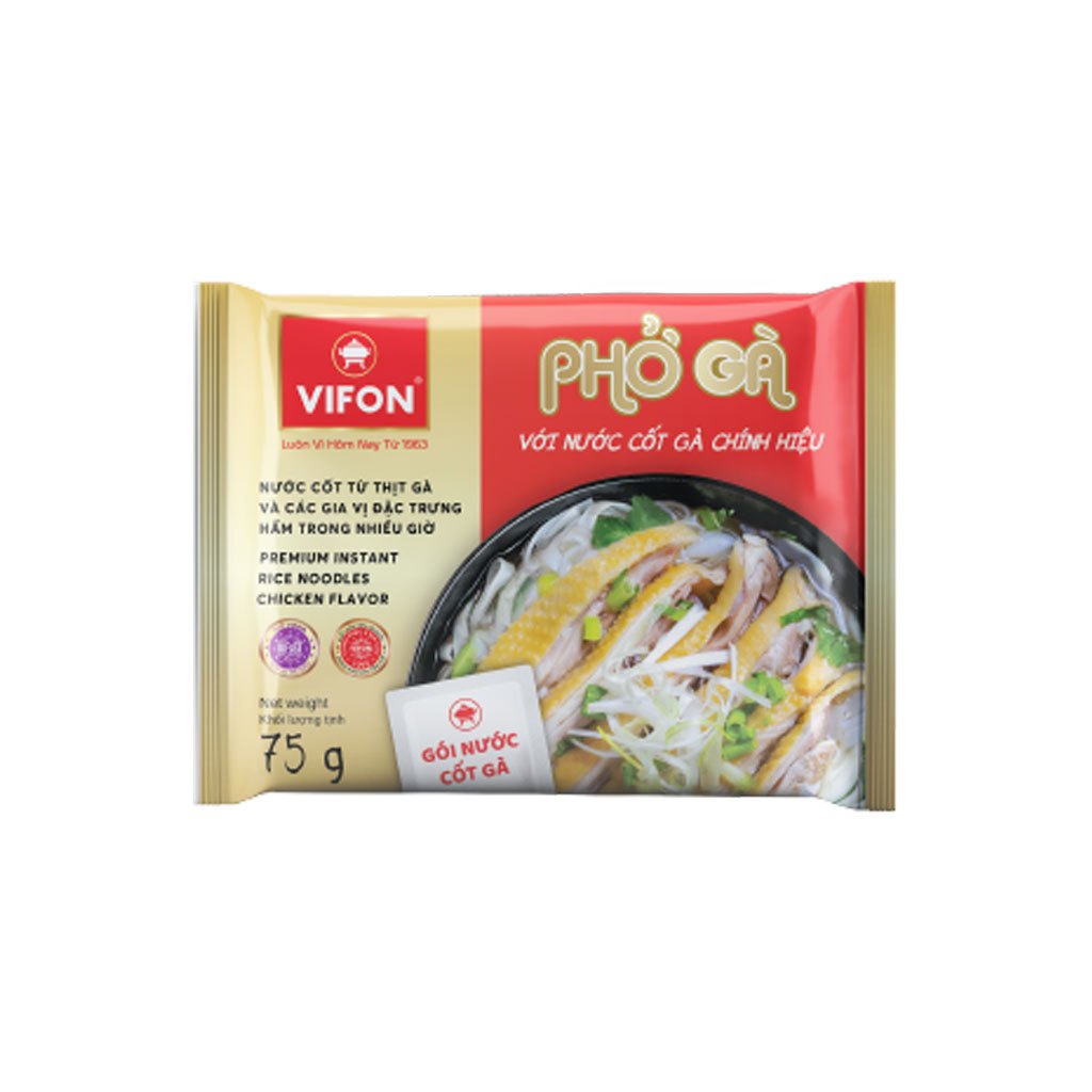 Thùng 24 gói phở gà Vifon có gói sốt thịt gà 75g