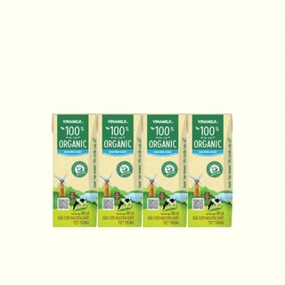 Sữa tươi vinamilk 100% organic 180ml lốc 4 hộp