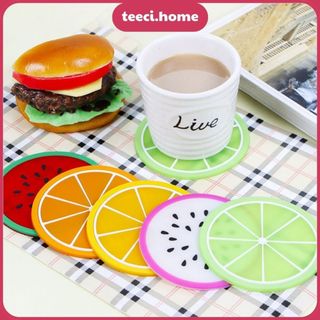 Miếng Lót Cốc Lót Ly Lót Nồi Chống Thấm Cách Nhiệt Chống Trượt Silicon Hình Hoa Quả Siêu Bền TEECI U006