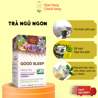 Trà ngủ ngon GoodSleep SACHS TEA 1773 dễ ngủ an thần giảm stress tốt cho tim mạch thành phần thảo mộc tự nhiên 24g/hộp