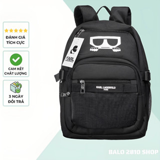 Balo thời trang nam nữ Karl Lagerfeld New 2024 thiết kế nhiều ngăn tiện lợi chất vải polyester đựng được laptop 16 inch