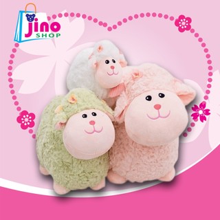 Gấu Bông Cừu Đầu Gắn Hoa Lông Xù Mặt Đáng Yêu Cao Cấp