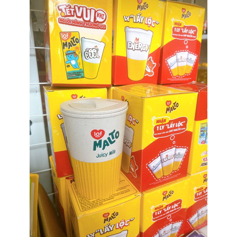 Ly Lúa Mạch quà tặng sữa Malto 380ml