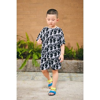 Bộ lanh cộc tay bé trai siêu mát hãng akiss