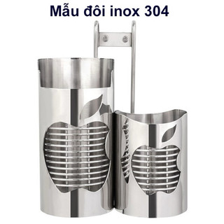 Ống đựng muỗn đĩa inox 304 đẹp, dầy dặn, chống rỉ sét, an toàn, vệ sinh.