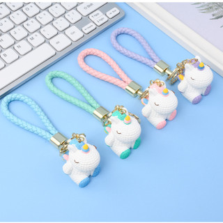Móc khoá kỳ lân cute, móc khoá kỳ lân treo điện thoại, balo, túi xách nhiều màu sắc dễ thương