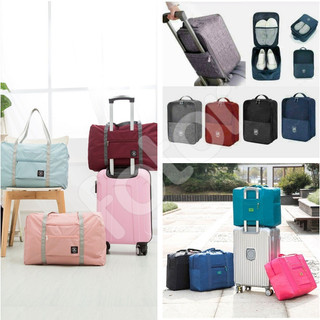 [FREESHIP] TÚI DU LỊCH GẮN VALI KÉO ĐỰNG GIÀY DÉP 3 NGĂN, ĐA NĂNG, KHÔNG THẤM NƯỚC