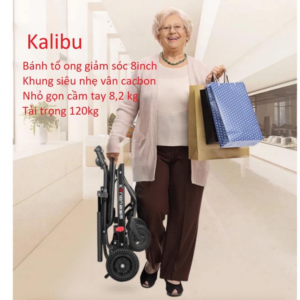 {Hỏa tốc HN} Xe lăn gấp gọn siêu nhẹ Kalibu cho người già, bệnh nhân, khuyết tật, bảo hành 12 tháng.