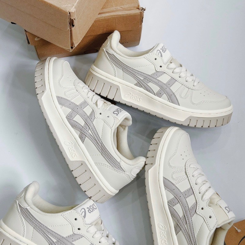 Giày Asics Court MZ Cream Black Gum nam nữ, giày Asics bản cao cấp full phụ kiện | BigBuy360 - bigbuy360.vn