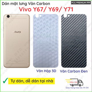 Miếng dán mặt lưng skin carbon Vivo Y67/ Y69/ Y71