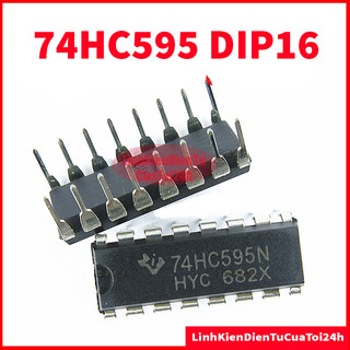 74hc595 dip 16 chân cắm hc595 74595