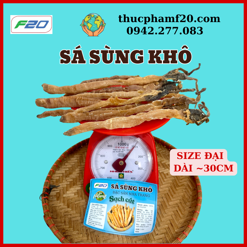 Sá sùng nấu phở 1kg cỡ Lớn - sá sùng khô nha trang sạch cát - gia vị nấu nước lèo cho các món phở, sup, cháo ngọt ngon