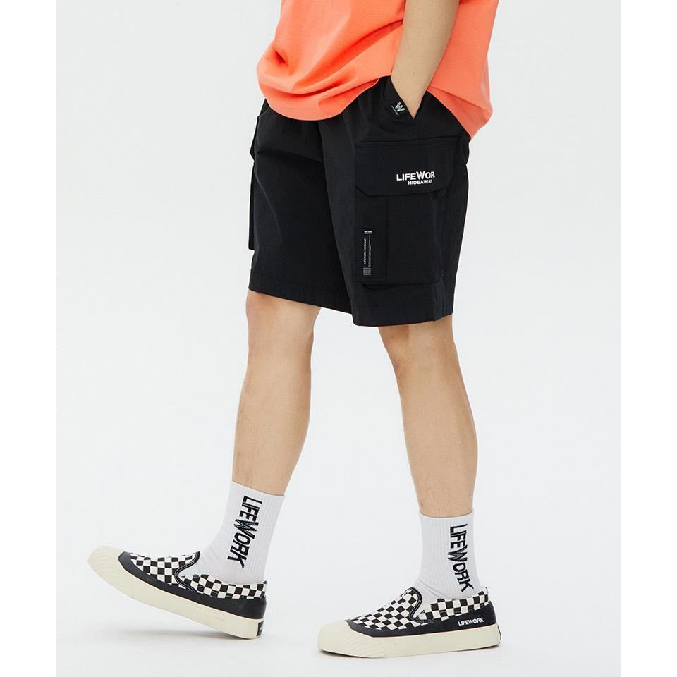 Short túi hộp vải gió L.Work form oversize 3240
