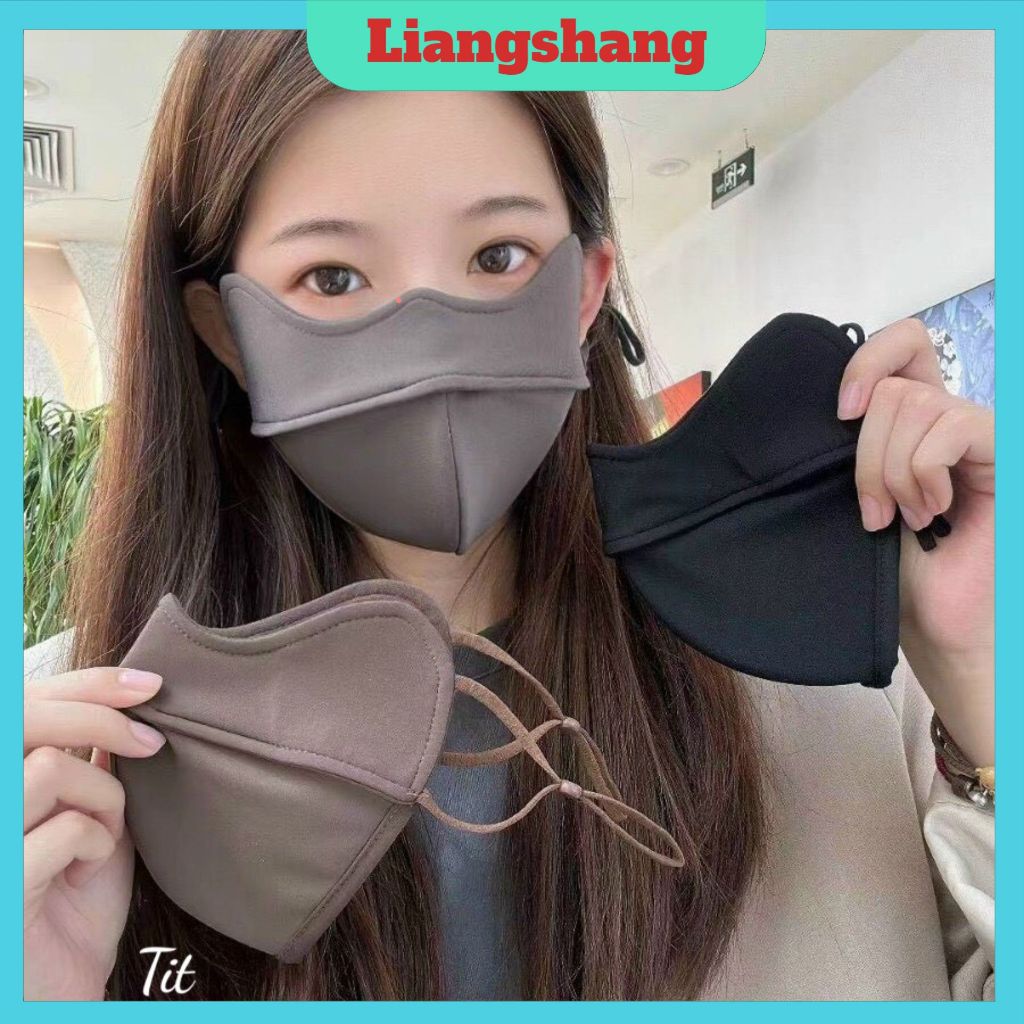 Khẩu Trang Chống Nắng UPF 50 + + - Khẩu Trang 2 Lớp Dày Dặn Chống Gió Bảo Vệ Mặt Giữ Ấm Thoáng Khí