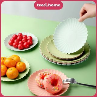 Đĩa Đựng Đồ Ăn Vặt Đựng Hoa Quả Hình Hoa Cúc Màu Pastel Siêu Cute Dễ Dàng Đánh Rửa TEECI U014