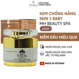[CHÍNH HÃNG] Kem chống nắng Skin Baby 3 SPF 50+, Kem chống nắng vân gỗ MH Beauty Spa dưỡng da trắng hồng, ngừa nám, mụn