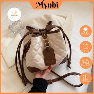 Túi đeo chéo nữ da mềm dáng vuông có dây rút miệng túi SMN668