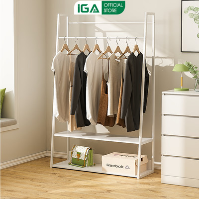 Giá treo quần áo decor phong cách Hàn khung thép chống ghỉ phủ sơn tĩnh điện thương hiệu IGA  - Gm122