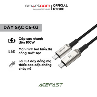 Dây sạc nhanh 2m ACEFAST chất liệu nhựa TPE bọc dù chống cháy nổ Smartcom phân phối - C6-03