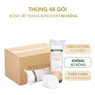 Thùng 48 gói bông tẩy trang Skinlovers 80 miếng